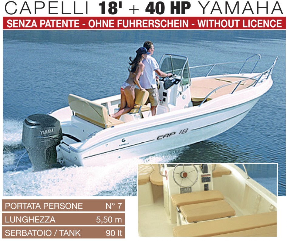 Capelli 18' + 40 HP Yamaha