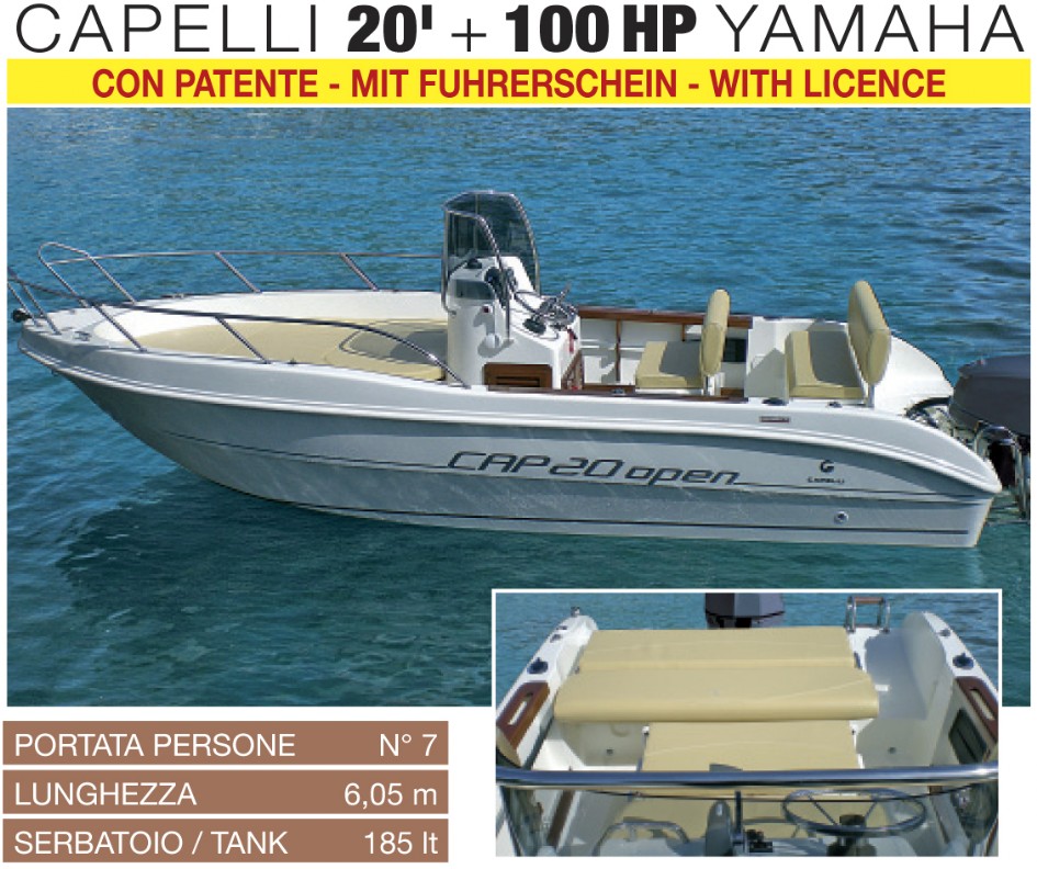 Capelli 20' + 100 HP Yamaha